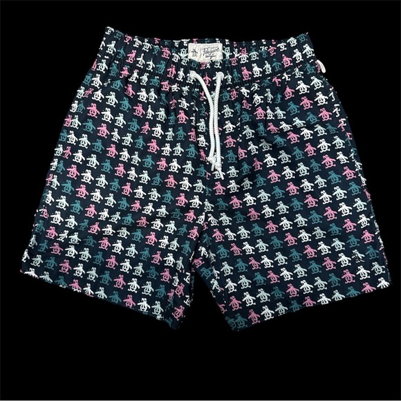 PENGUIN DIGITAL PETE VOLLEY SWIM TRUNKS SIZE SMALL - Picture 1 of 8